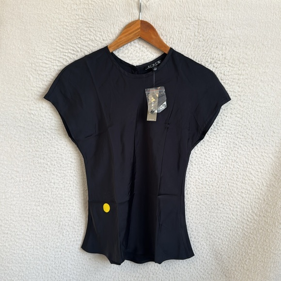J Crew Drapey T-shirt top Womens XS‎ Black - Picture 4 of 10